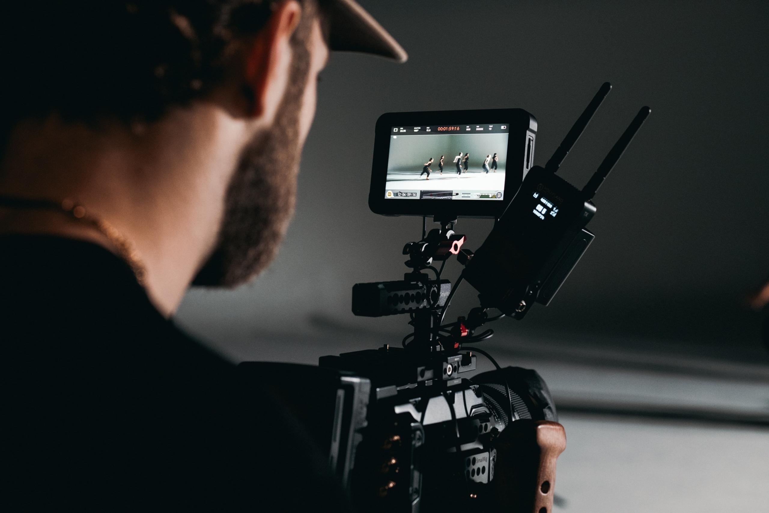 En videograf på set
