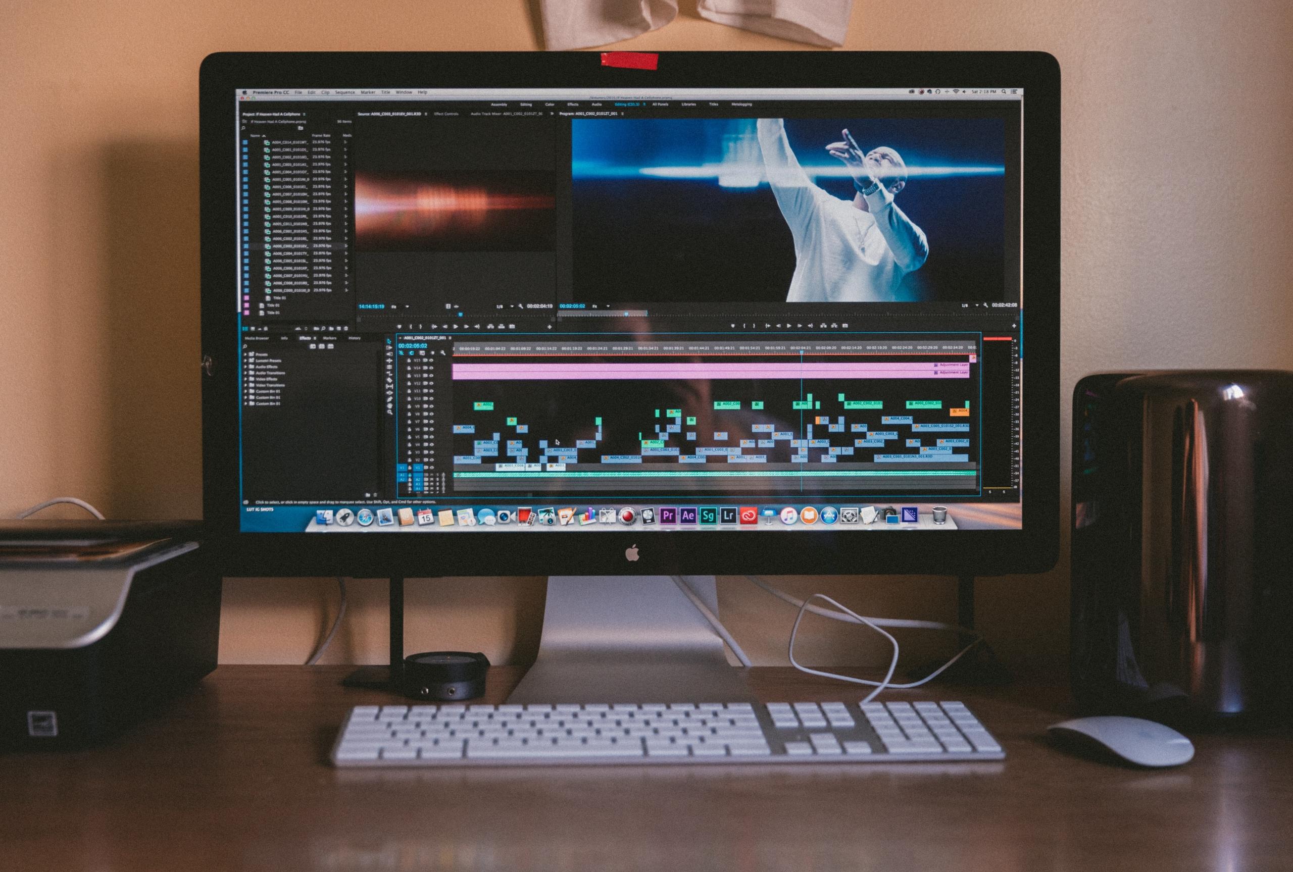 En computer med musik software