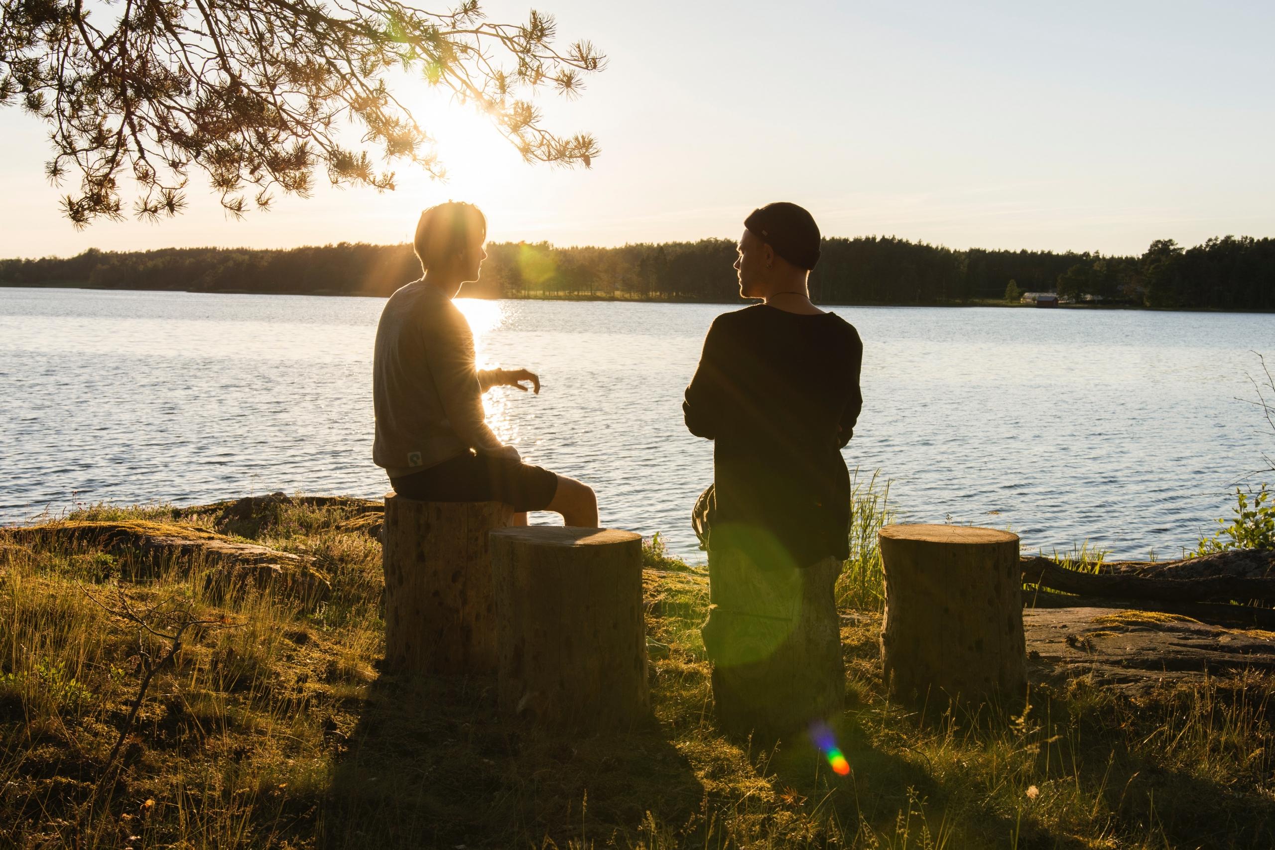 En personlig coach ude i naturen