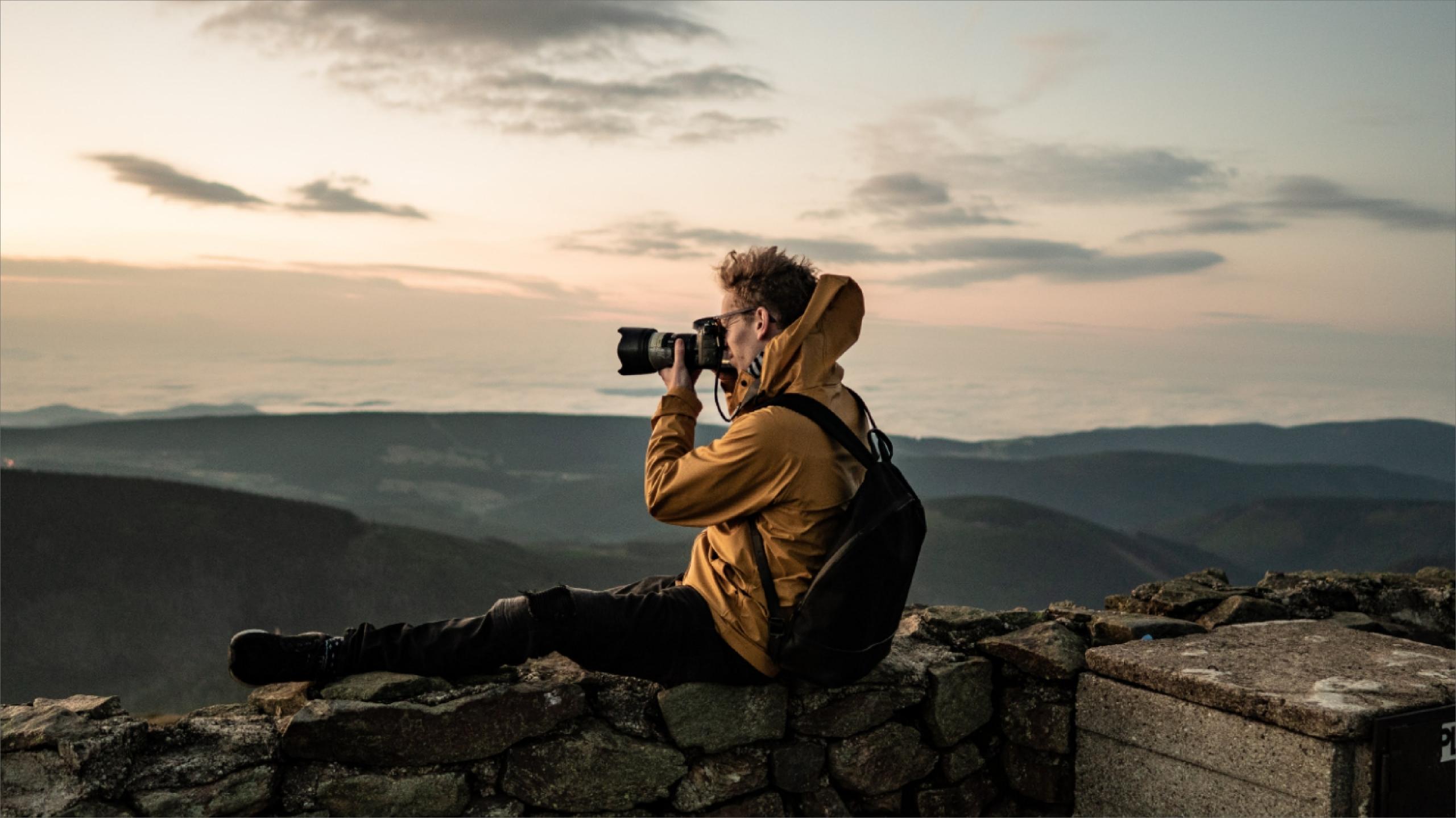 En fotograf på arbejde