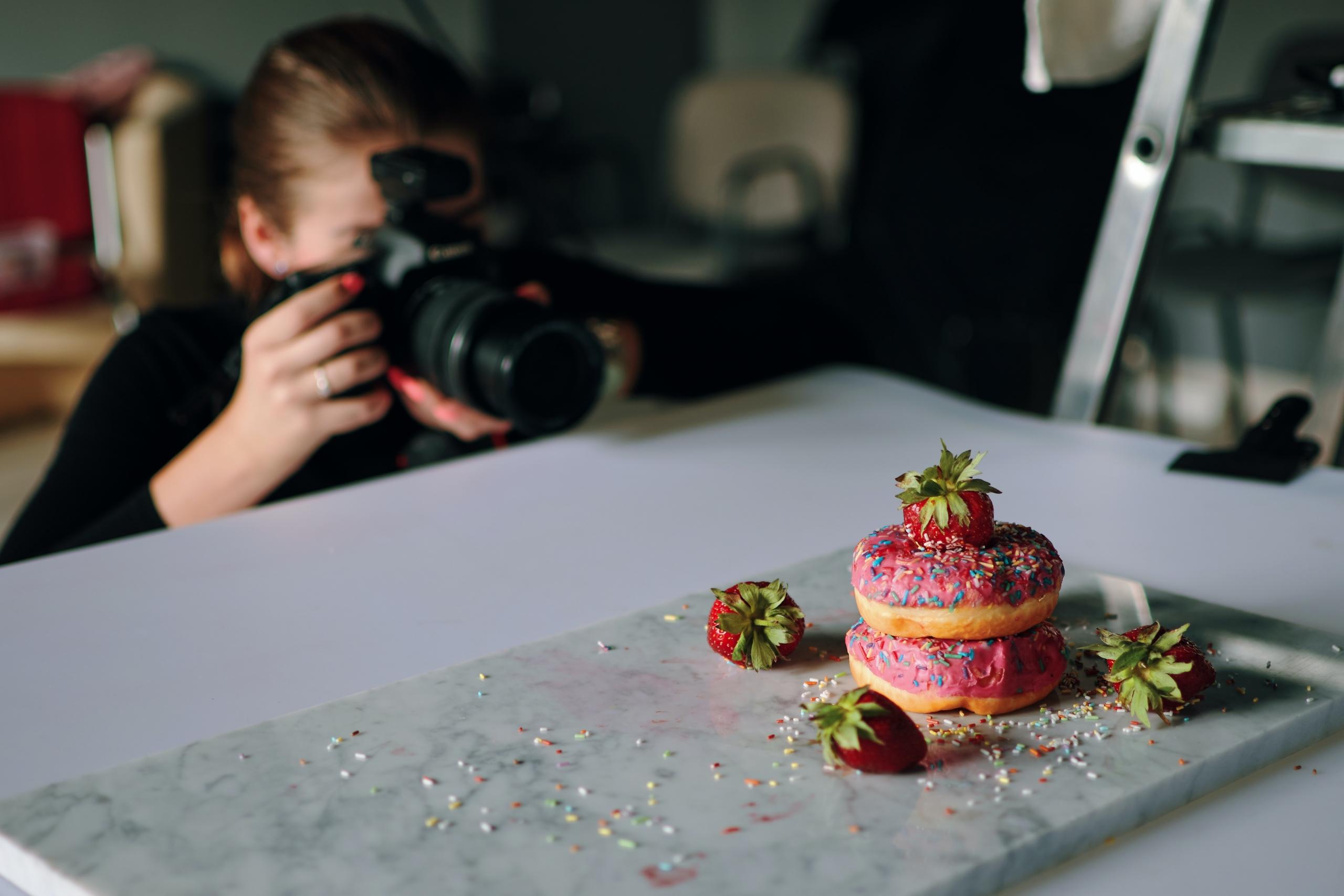 En fotograf på arbejde