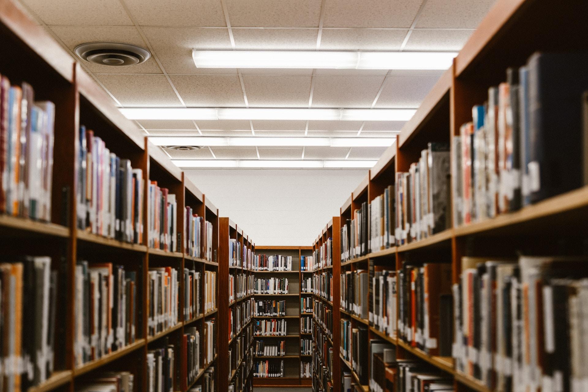 Bibliotek på et gymnasie