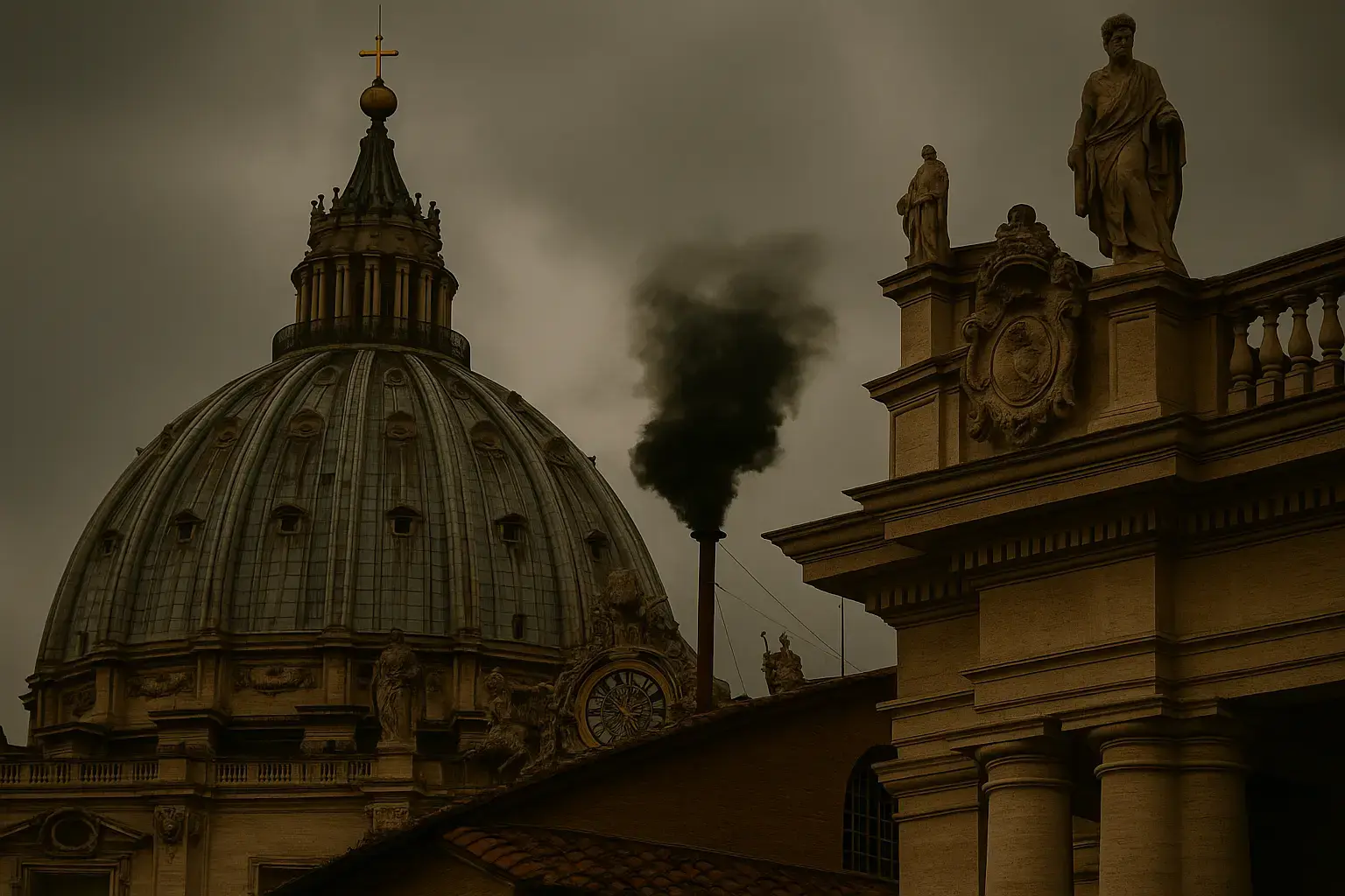Sort røg fra Vatikanet