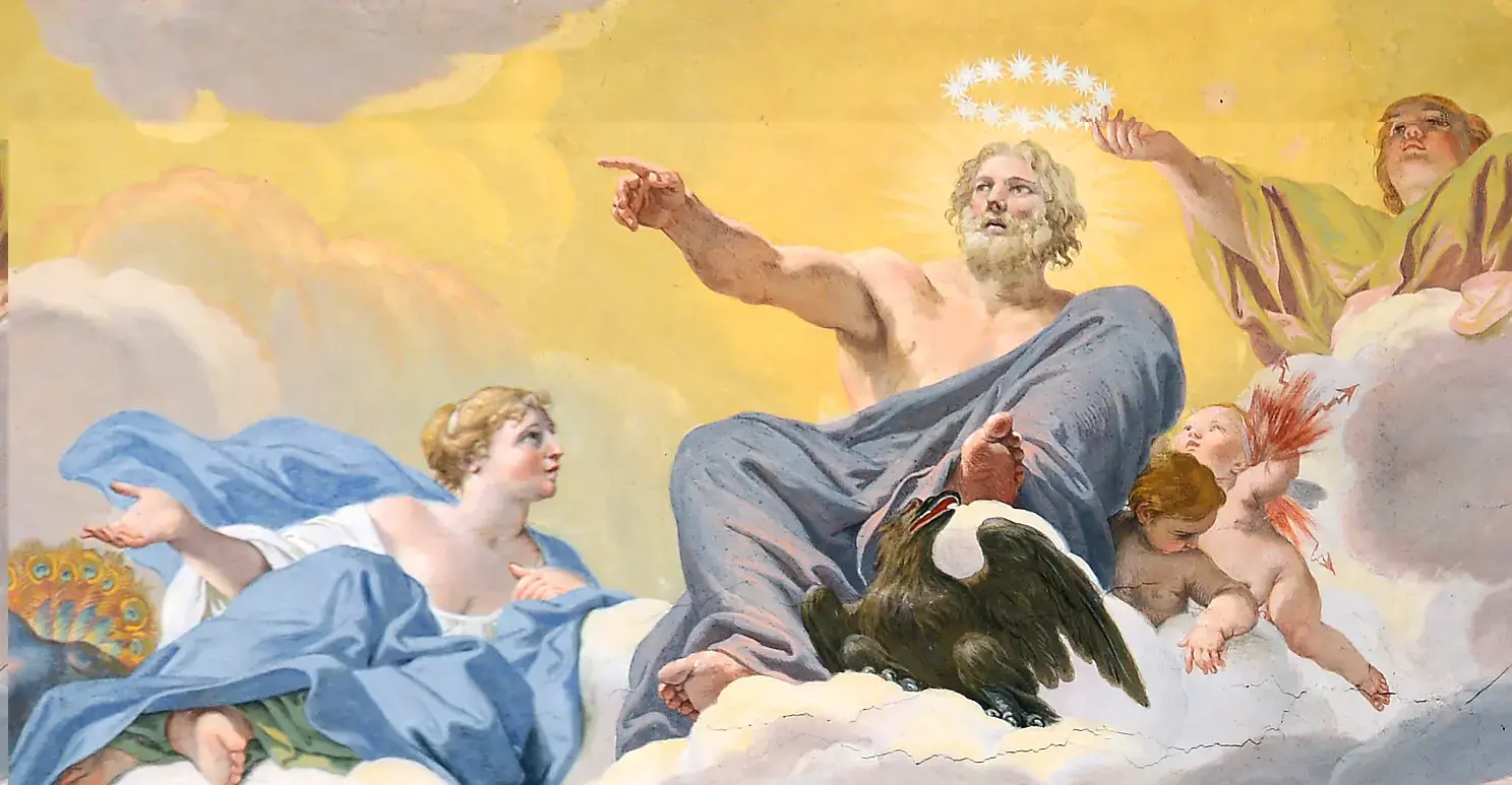 Zeus er den øverste gud og den højeste figur i det græske guddommelige hierarki. (Kilde: Wikimedia Commons)