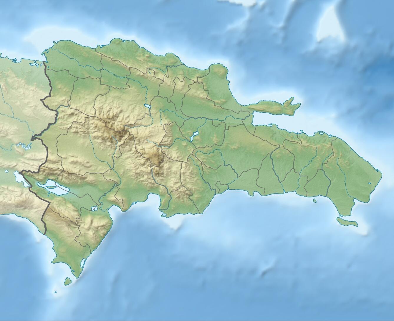 Mapa geográfico de la República Dominicana