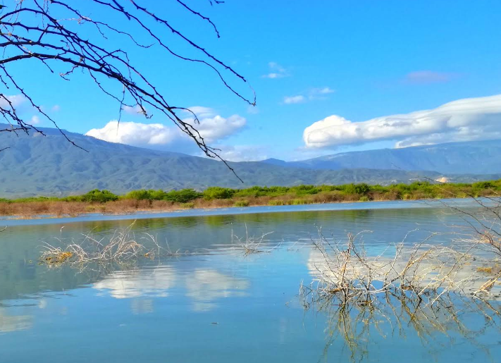 Imagen mostrando la Laguna Rincón en la República Dominicana 