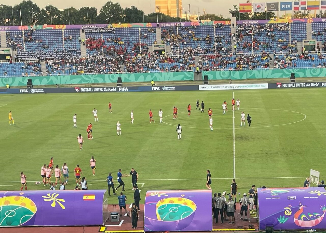 Foto mostrando un partido de la Copa Mundia Femenina sub-17 2024