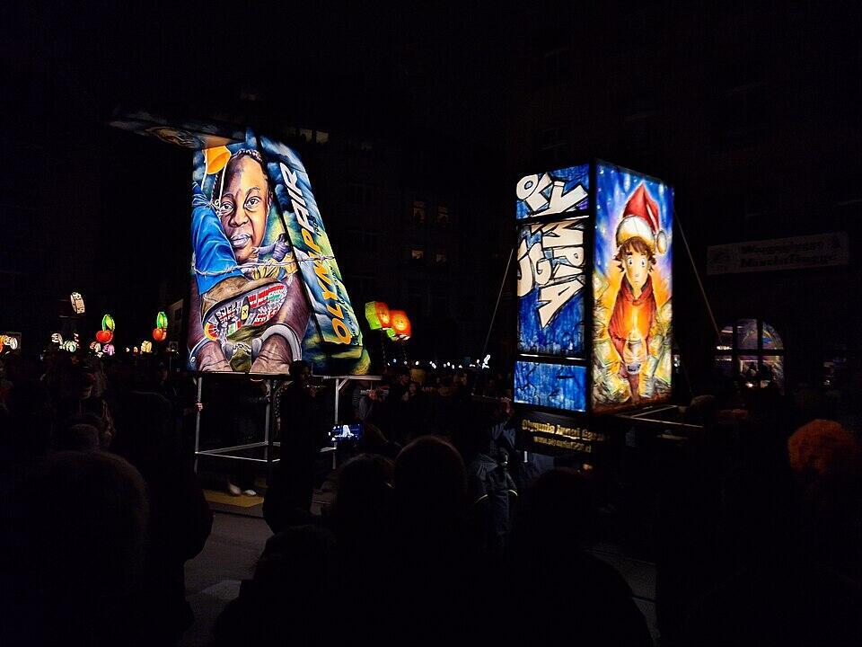 Laternen der Basler Fasnacht am Morgestraich