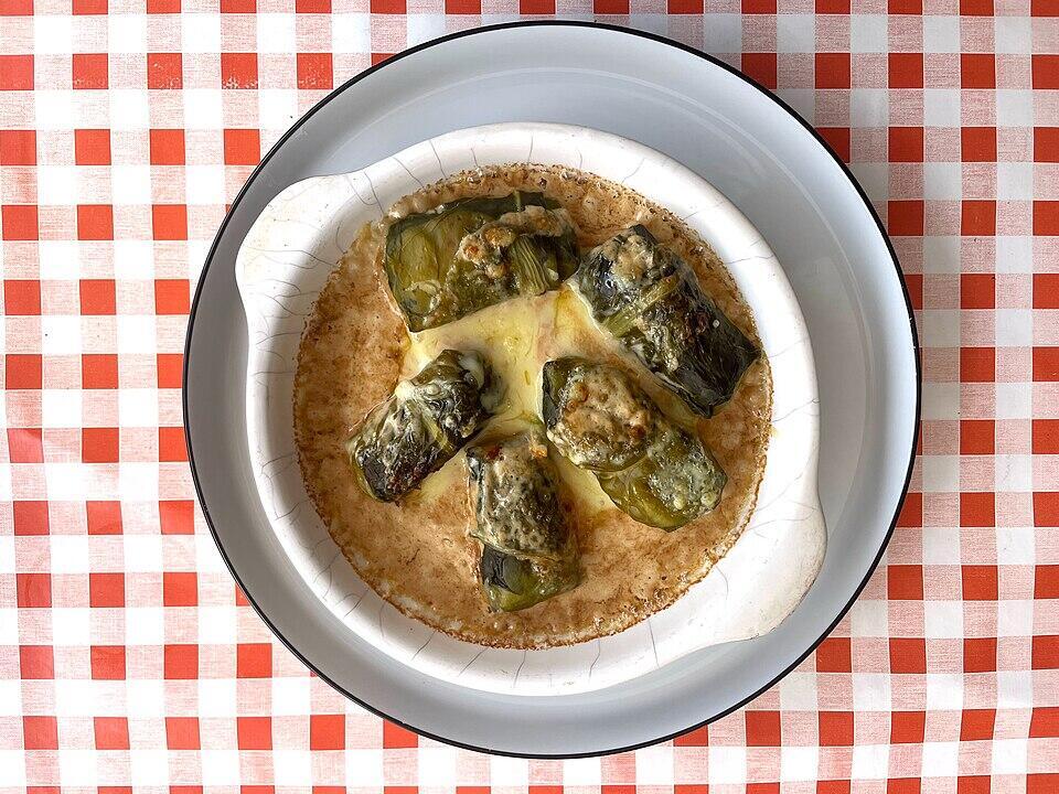 Schweizer Capuns in einem weißen Teller