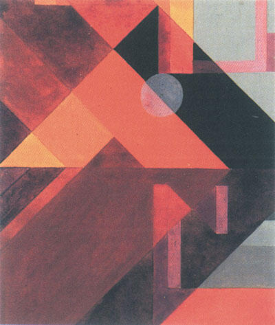 Komposition mit Diagonalen und Kreis