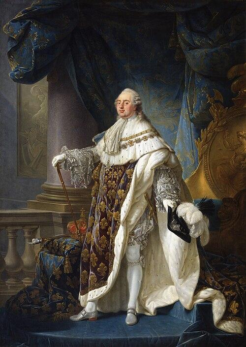 Kuningas Louis XVI ametlik portree pidulikus kuninglikus rüüs