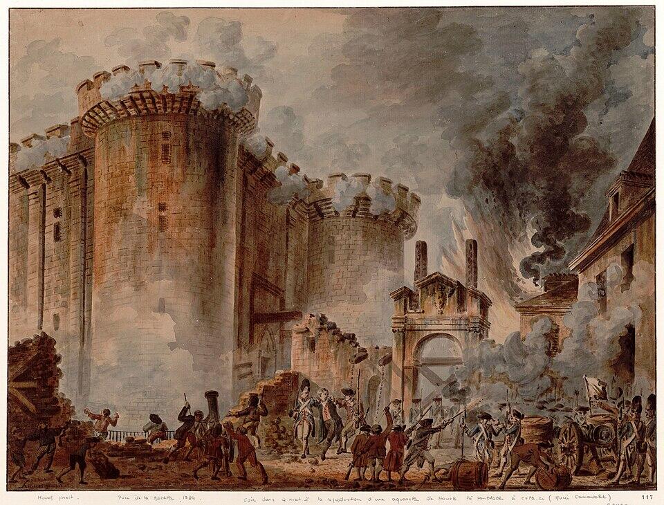Revolutsiooniline rahvahulk ründab Bastille’i kindlust