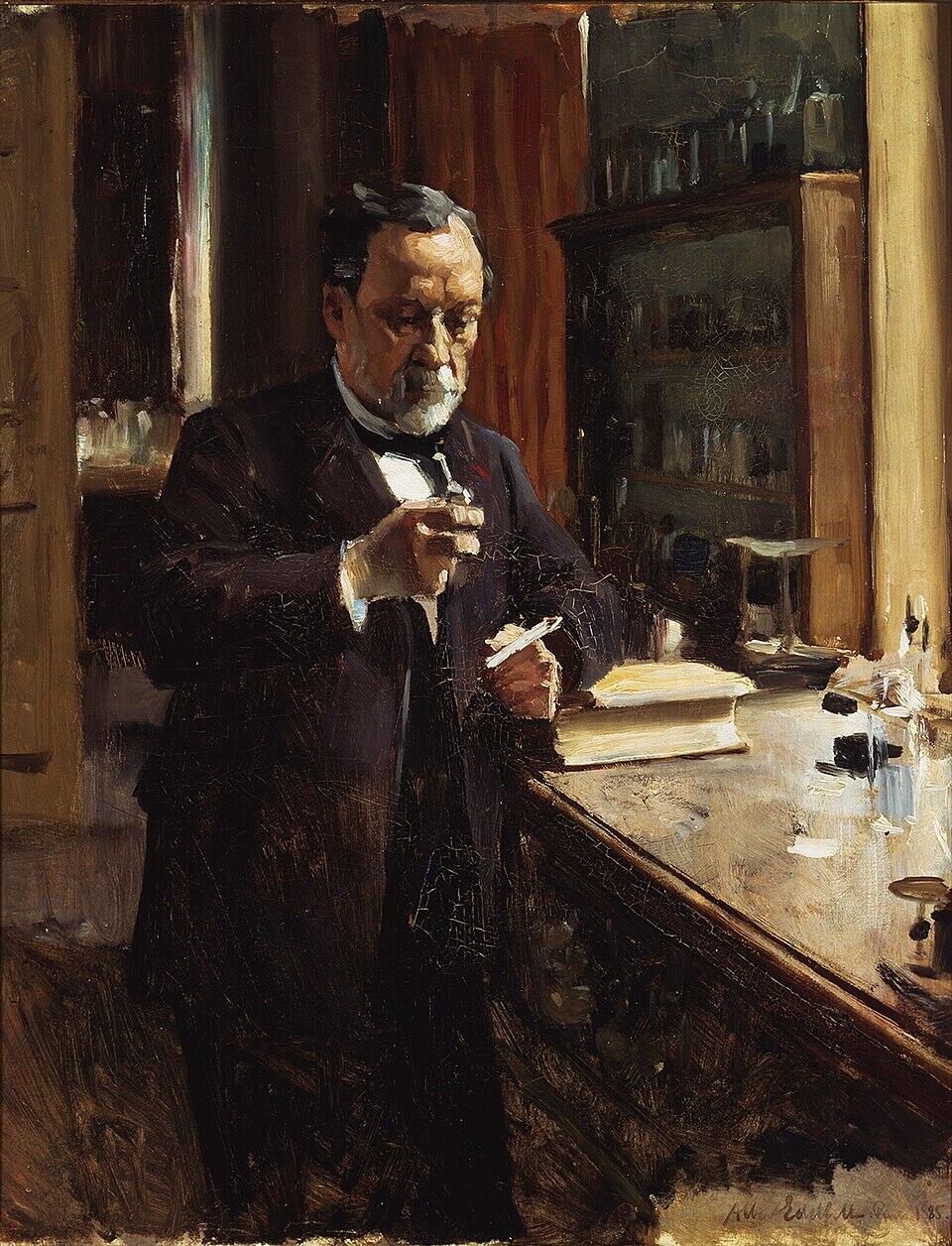 Albert Edelfelti maal Louis Pasteurist laboris