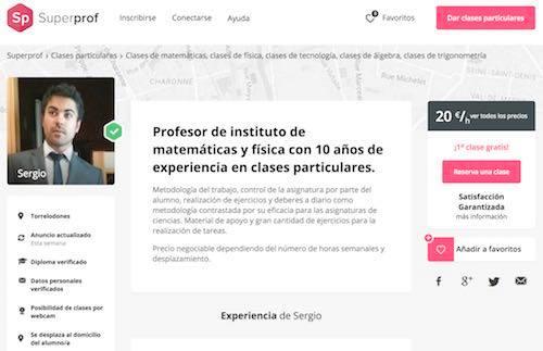 Sergio, profesor de instituto de matemáticas y física.