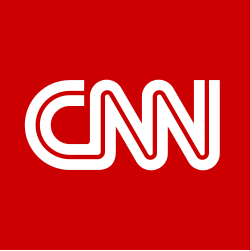 Cuadrado rojo con texto en blanco en el que se lee «CNN» en negrita, el logotipo de una cadena de noticias muy conocida, que transmite una sensación de autoridad y fiabilidad.