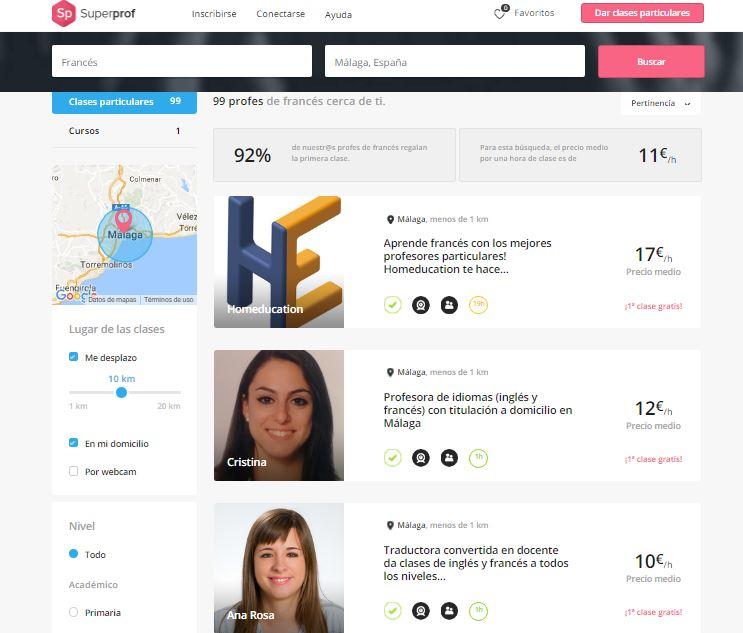 clases frances malaga