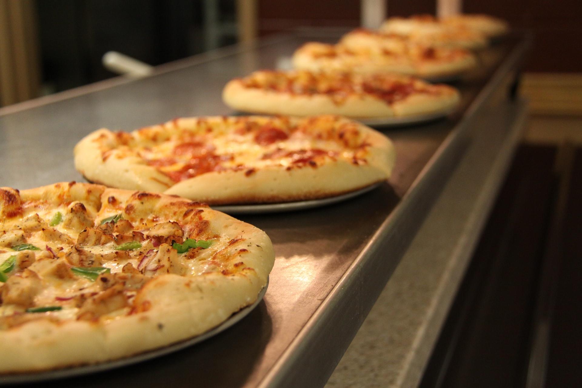 Pizzas.