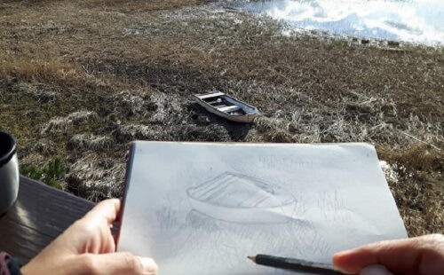 dibuje los paisajes del entorno de tu alrededor