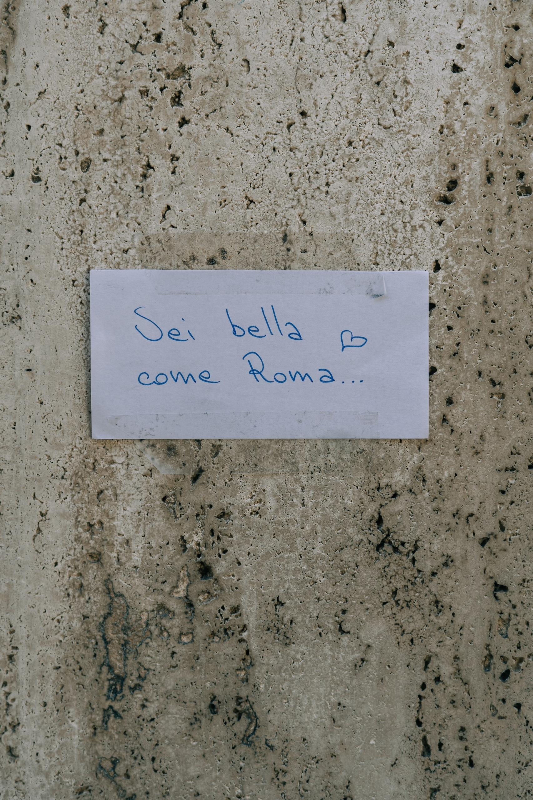 Frase en italiano.