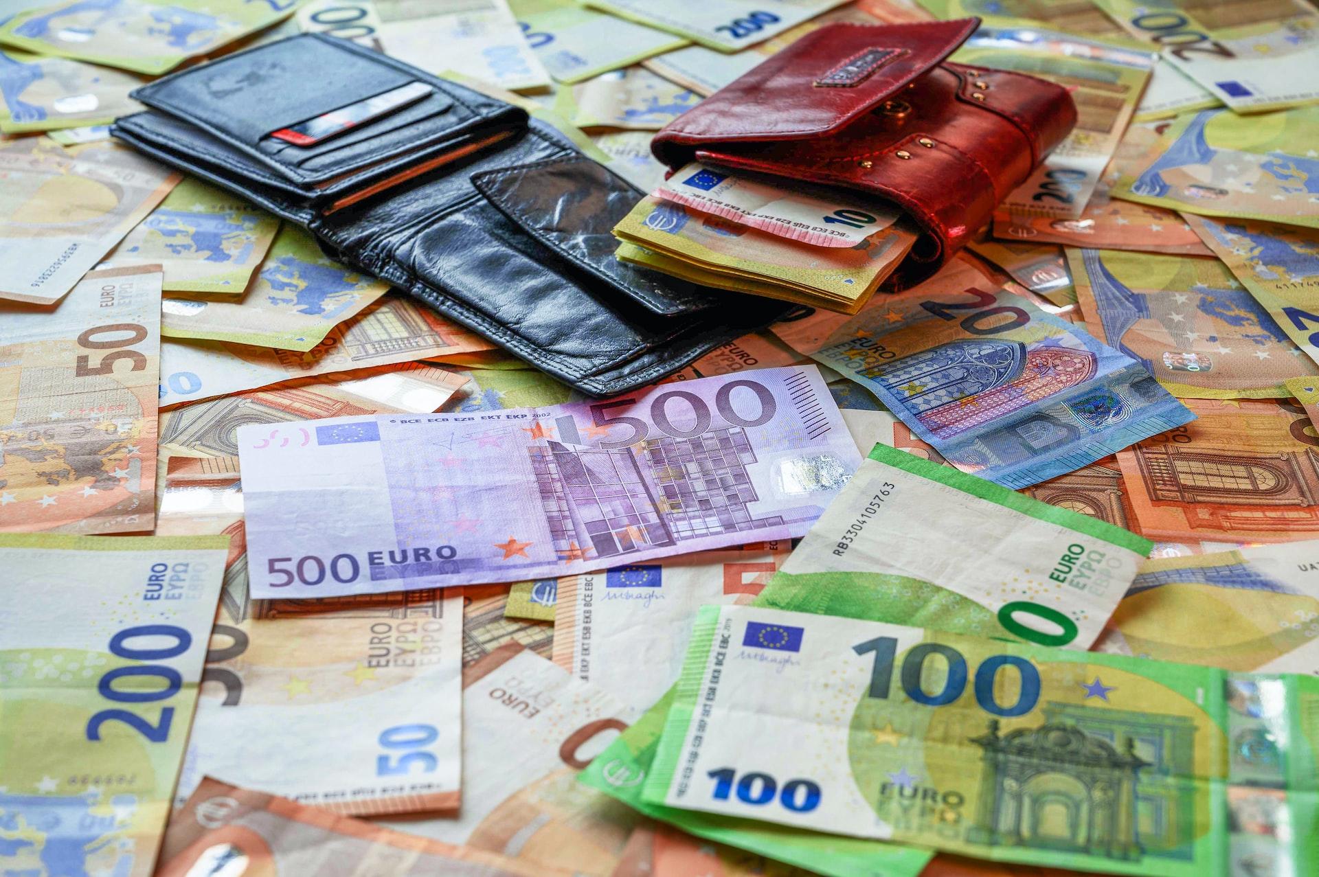 Billetes de euro.