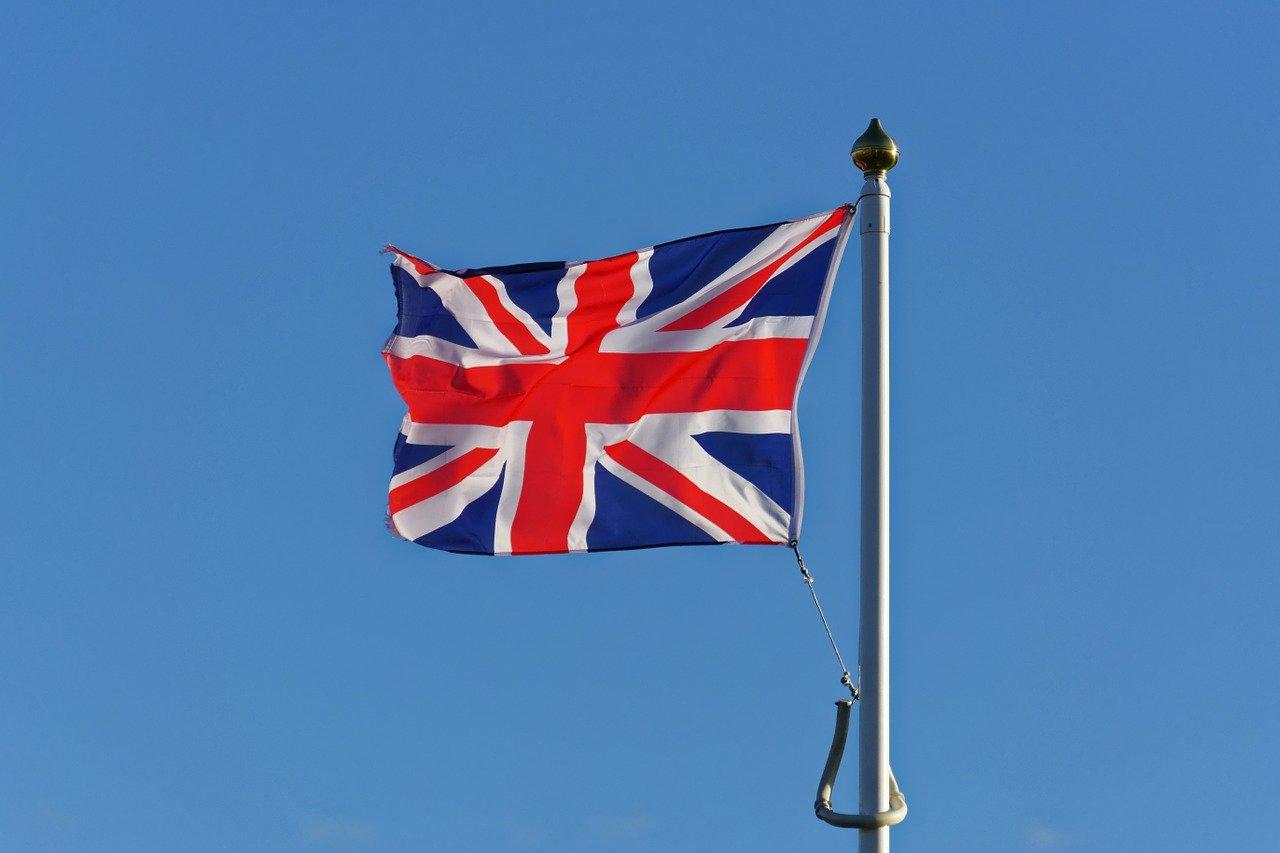 Aparición de la bandera británica