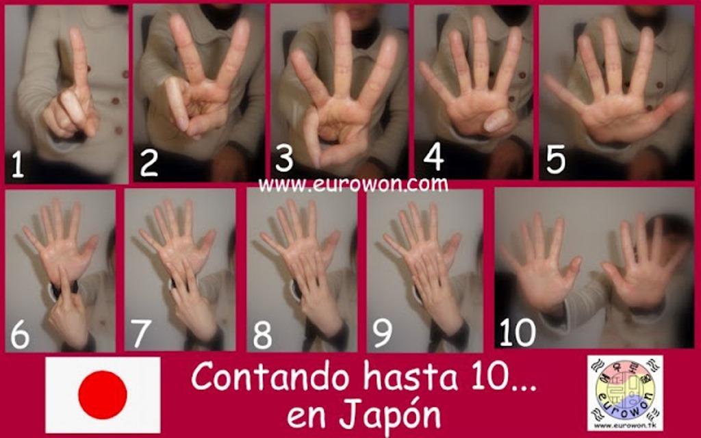 Aprende a contar con las manos en japonés.