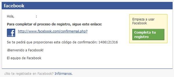 Instrucciones para crear una cuenta en Facebook