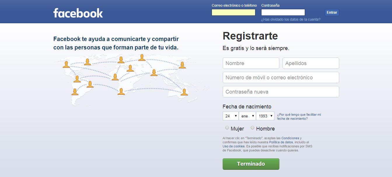 Pasos para hacer una cuenta en Facebook
