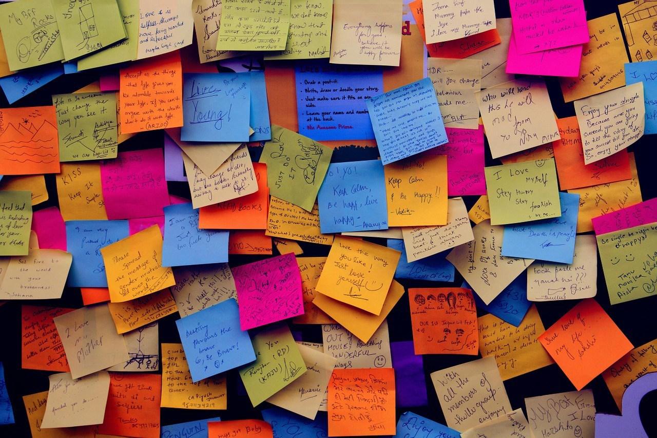 Aprender francés con post-its