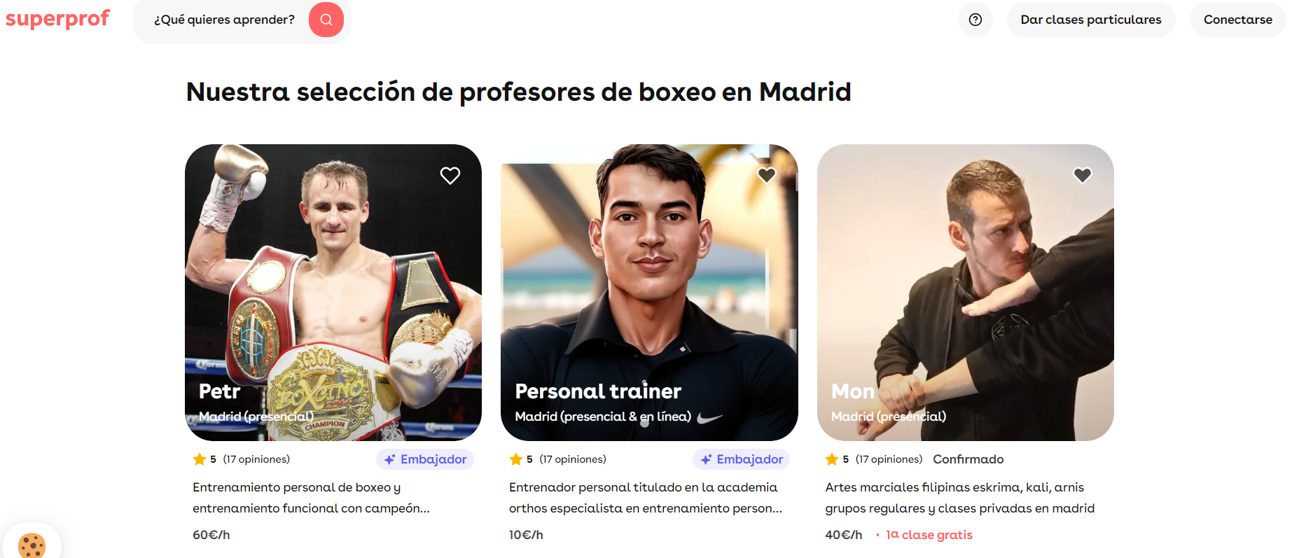 Web de superprof.es