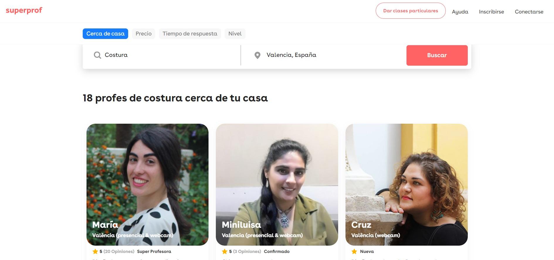 Página de Superprof.es