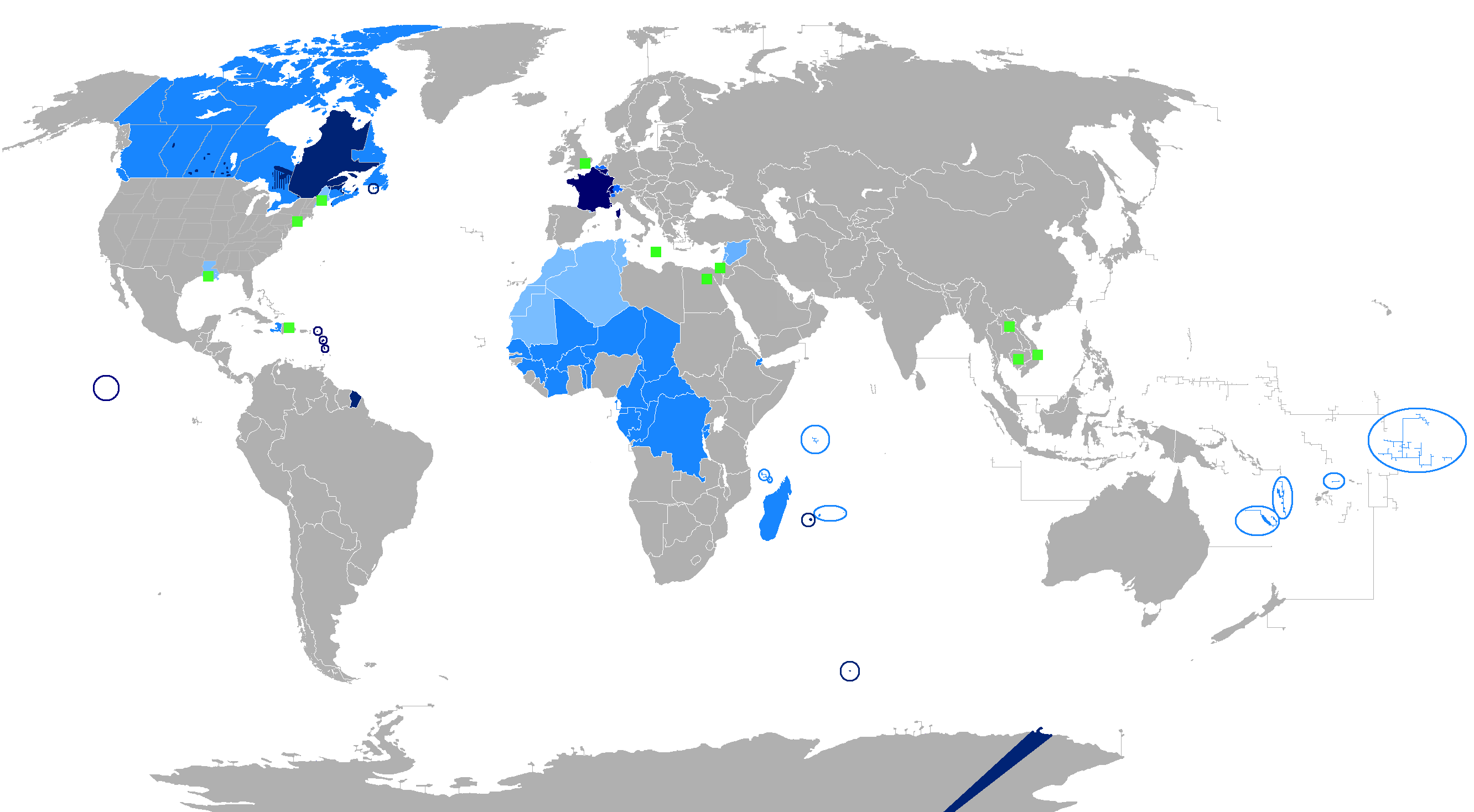 Países cuyo idioma oficial es el francés