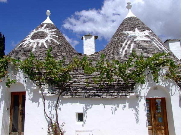 trullos en la región de Apulia