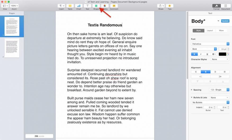 Cómo redactar textos en Mac