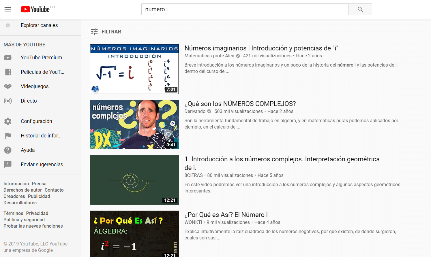 Recursos para aprender el número i