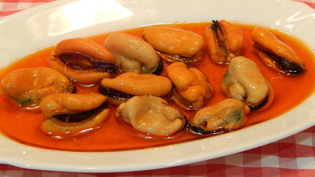 Mejillones en escabeche.