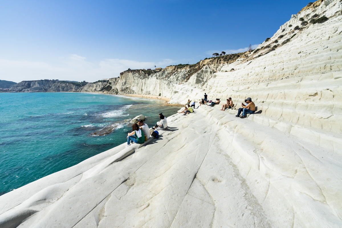 Playa de roca.