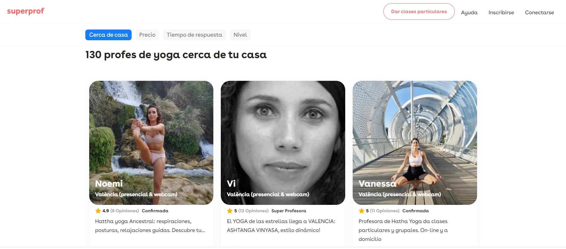 Página web de Superprof