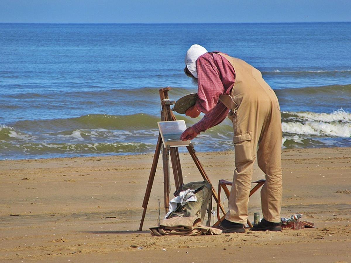 Observar para dibujar una playa