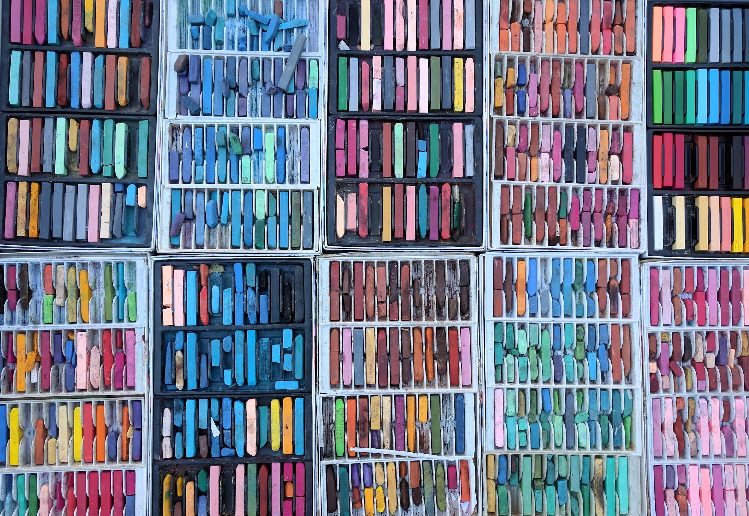 Pinturas pastel.