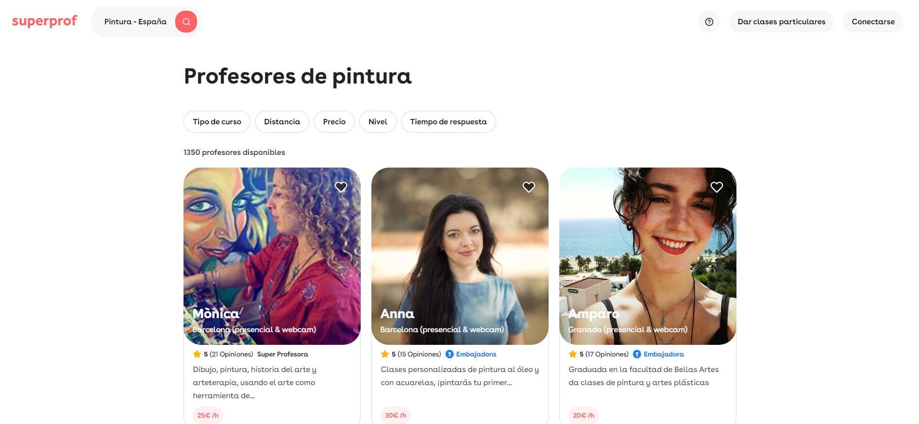 Web de Superprof.