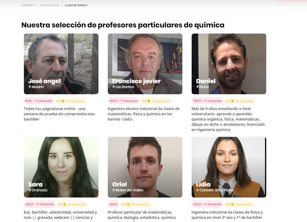profesores de química en línea