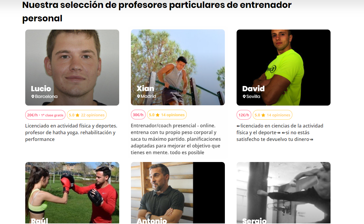 profesores para perder peso