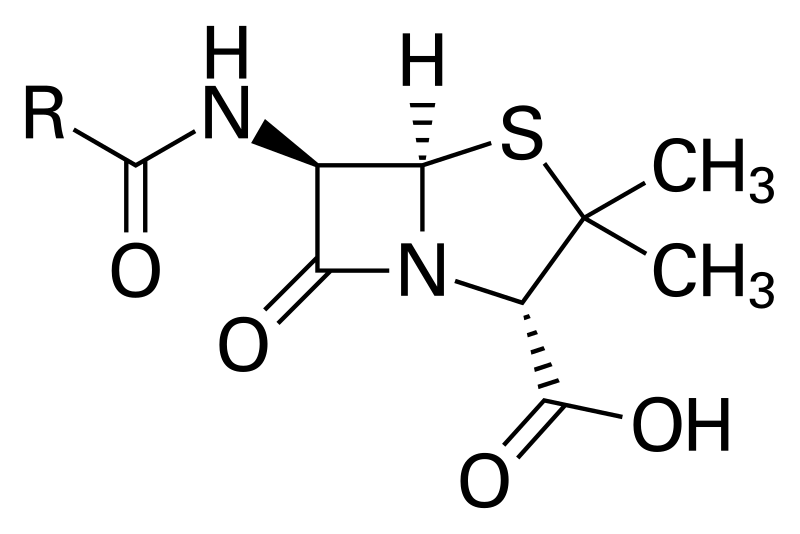 Fórmula de la penicilina.