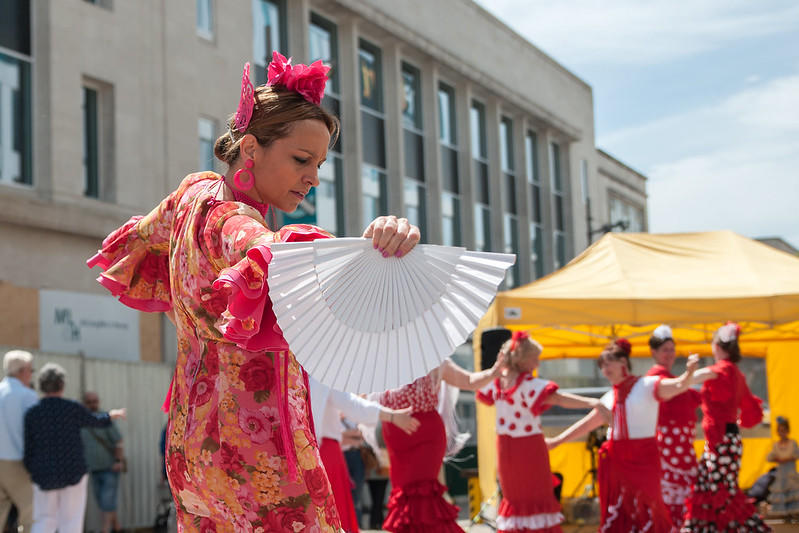 Traje de sevillana para mujer