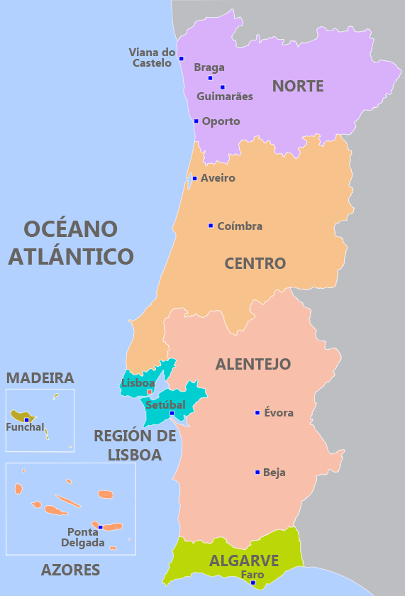 Mapa de Portugal