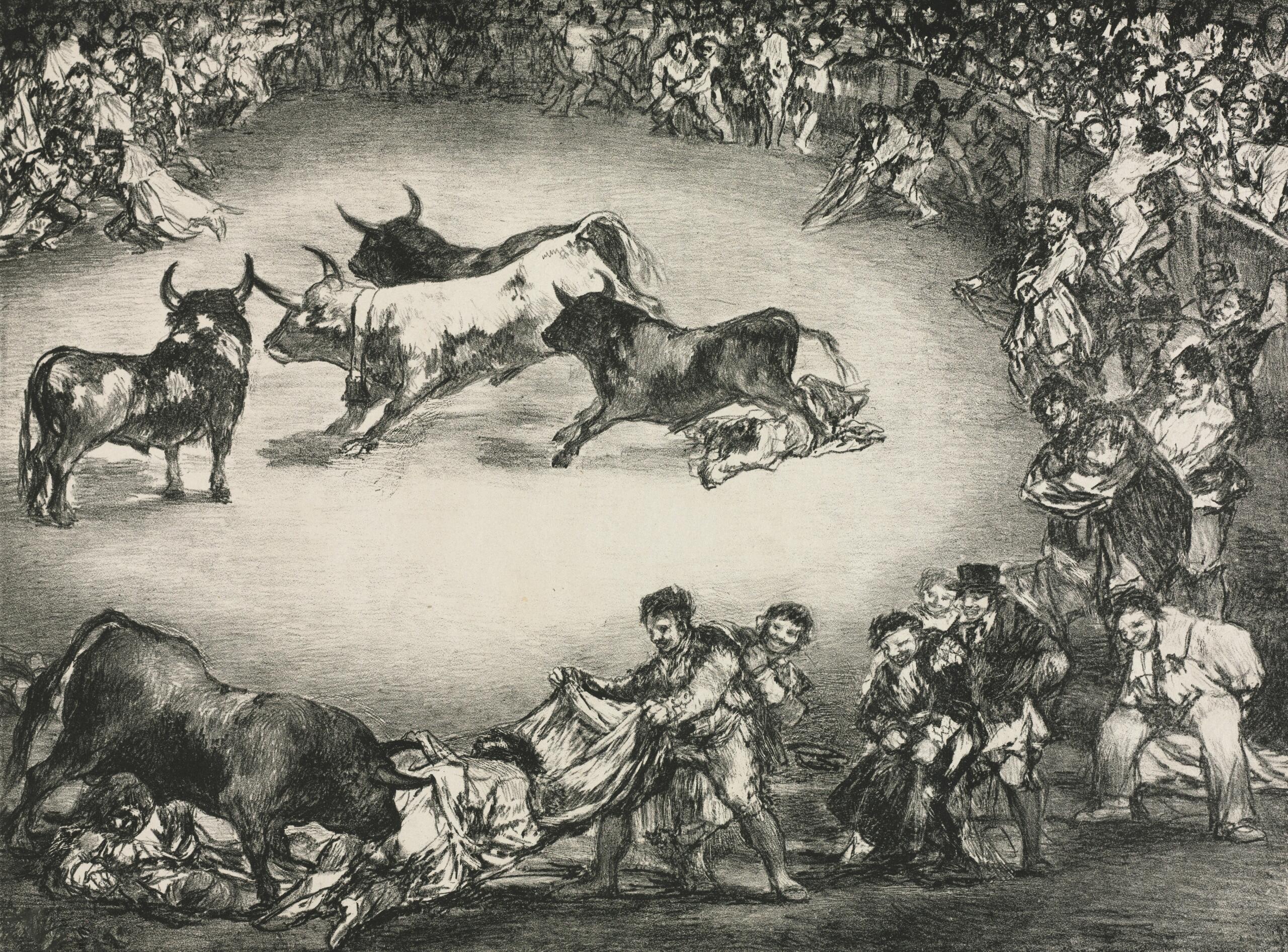 grabado de francisco de goya de la serie tauromaquia