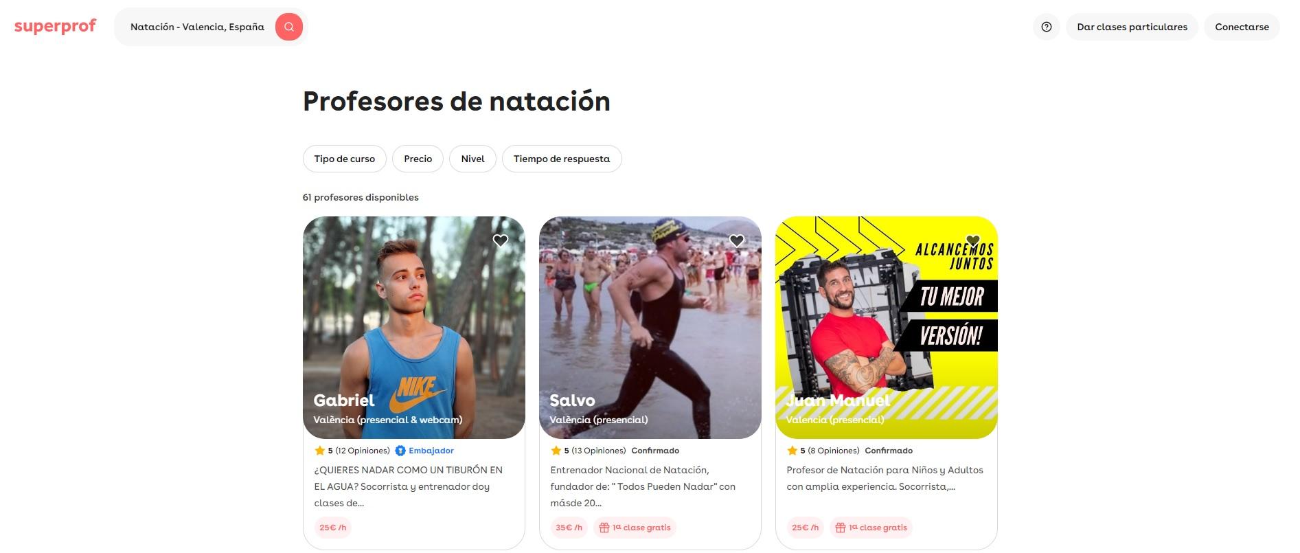 Página de Superprof.es