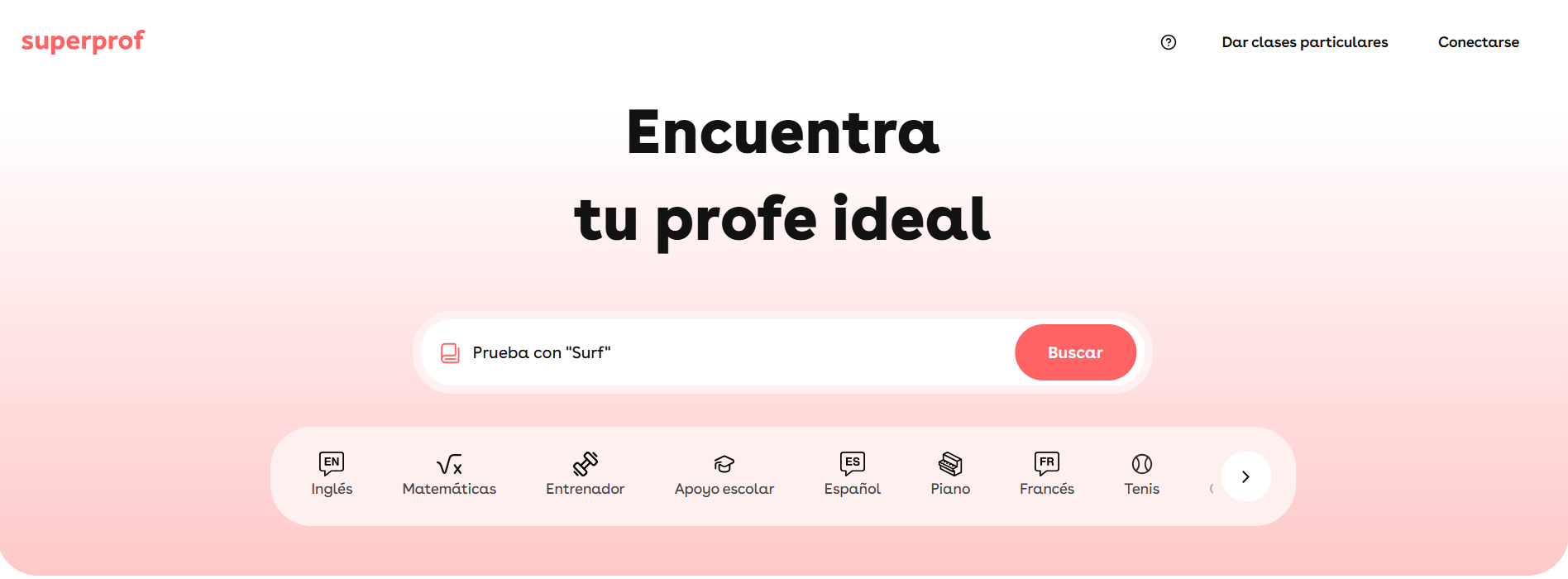 Web de Superprof.