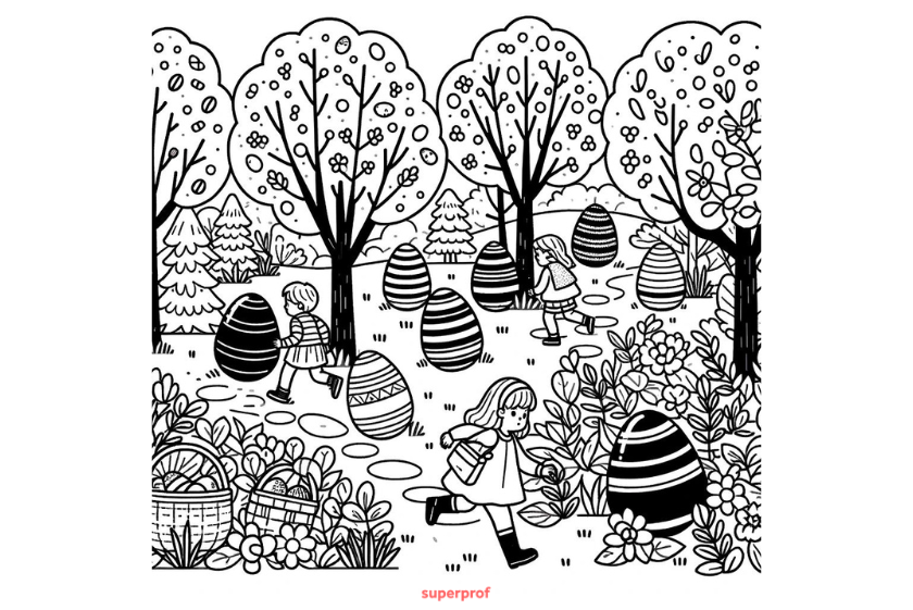 Dibujo de niños jugando